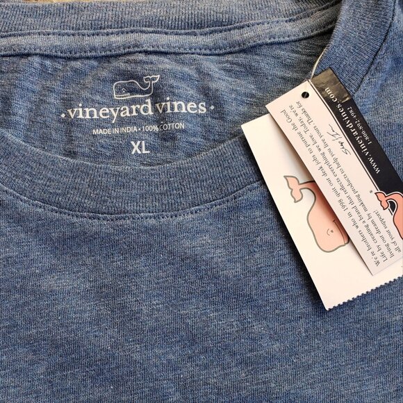 Vineyard Vines Classic Blue Tee with Whale Logo - Men's - XL - NWT - Picture 5 of 6
